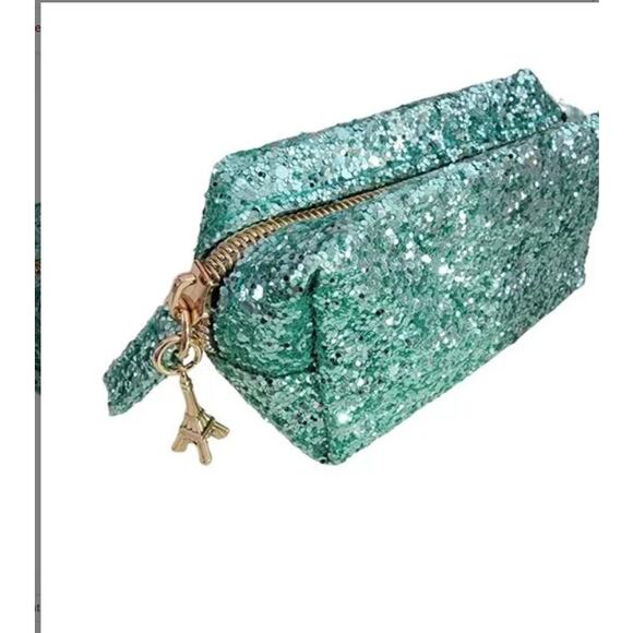 5 Green Sequin Cosmetic Bags (Empty) New in Bag - Picture 1 of 6
